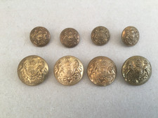 MILITARY BUTTONS, WW1 ERA GENERAL SERVICE FULL SET (Ref 02)
