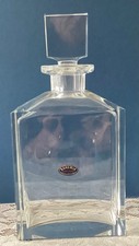 Bohemia Hand Made Glass Decanter Czech Republic New old Stock