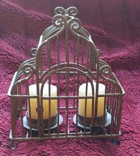 Metal cage with candles 17 cm