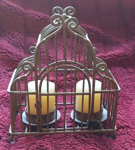 Metal cage with candles cm - cage, 17