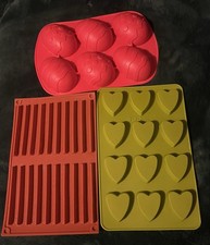 Silicone Moulds - Easter Eggs, Hearts, Triangle Sticks - Chocolate Sugarcraft