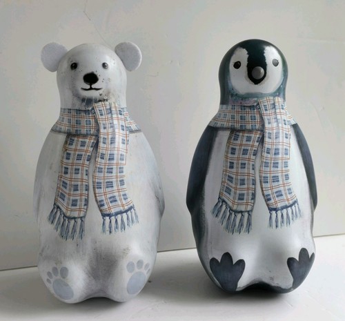 Polar bear and penguine - penguine, metal