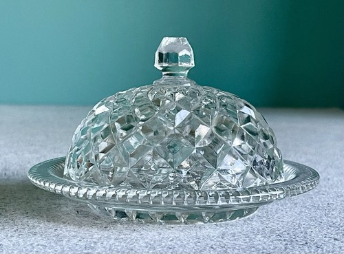 Vintage clear pressed glass - vintage,