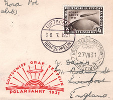 GERMANY Cover GRAF ZEPPELIN Air Mail 4m *POLARFAHRT* Malyguin Icebreaker KZ227