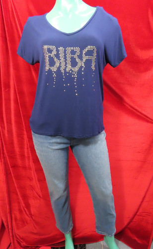 Biba blue shirt with - biba, t-shirt