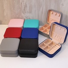 Small Jewellery Box Organizer Travel Leather Carry Storage Case Jewelry Boxes UK