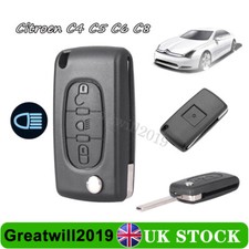 For CITROEN C8 C6 C4 C5 GRAND PICASSO 3 Button Flip Remote Key Fob Case CE0523