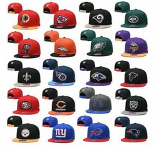 Classic Embroidered NFL Flat Brim Hip Hop Cap Snap-back Sports Hat For Unisex