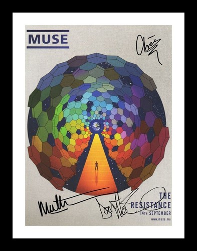 Muse entire band autographed - muse,