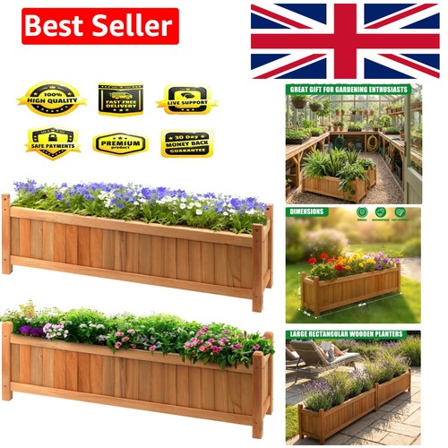 Wooden rectangular garden - 2x,