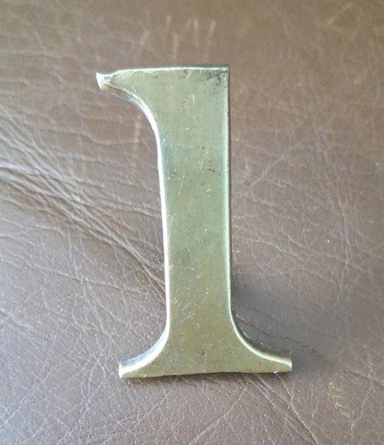 Vintage brass door - brass, number