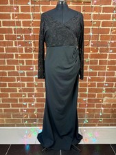 Goddiva Black Lace Maxi Dress