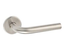 Straight Lever DOOR HANDLES on Sprung Rose SATIN Stainless Steel