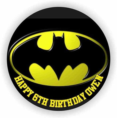 Batman logo personalized cake - logo,