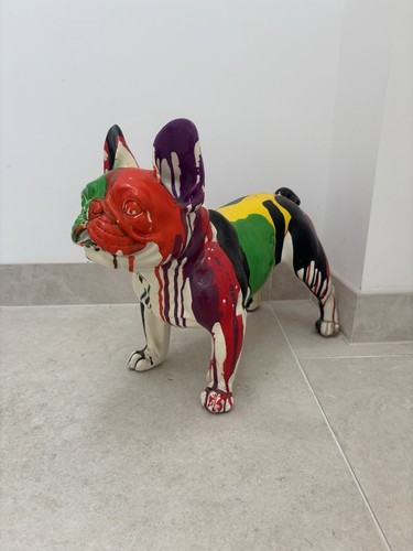 Ceramic french bulldog statue - ceramic,