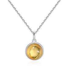 Sterling Silver Amber Necklace
