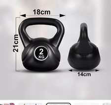 2, 4 and 6kg Vinyl Kettlebell Weight Set Kettlebells Exercise Home Fitness