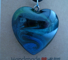Hand made resin necklace blue
