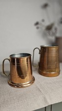 Vintage Copper Tankards with