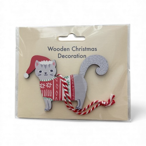 Wooden cat christmas tree - cat,