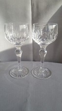 2 x Stuart Crystal Ludlow 7" Hock/Wine Glasses- Signed