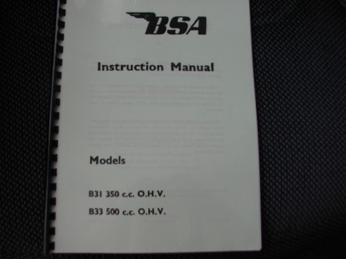 Bsa owners instruction manual - owners,