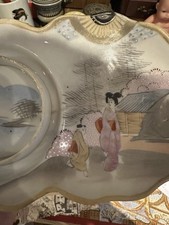 JAPANESE KUTANI EGGSHELL PORCELAIN SNACK PLATE