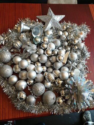 Silver christmas tree - silver,