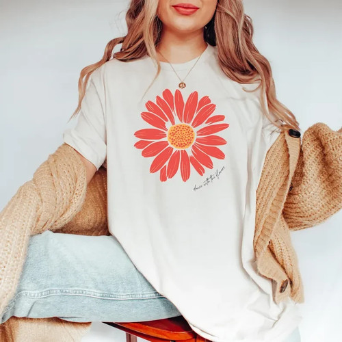 Daisy flower shirt - flower, boho