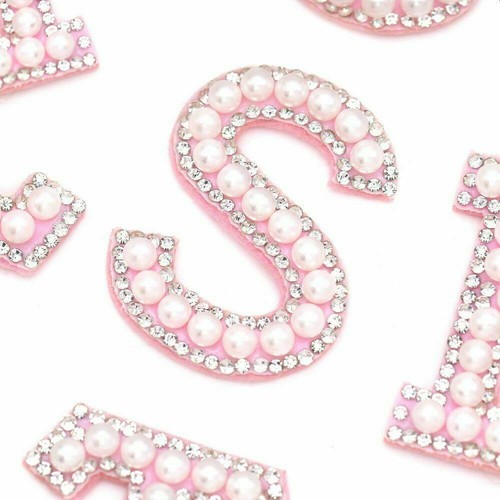 Sparkle letter pink rhinestone - letter,