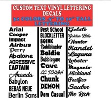 Custom Text Vinyl Lettering