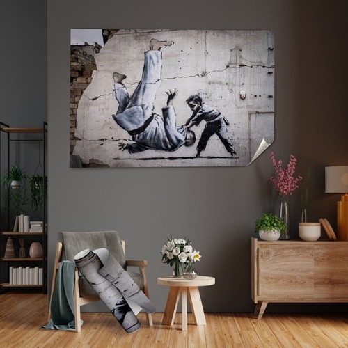 Banksy judoka - banksy, judoka,