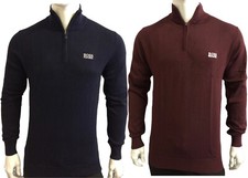 HUGO BOSS BRAND NEW LONG SLEEVE QUARTER ZIP NECK JUMPER