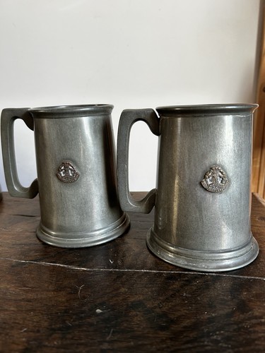 Pair pewter half pint - pair, of