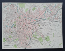 Antique 1903 Sheffield - City