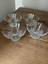 4 x Clear Glass Stackable Dessert Ice cream Trifle Sundae Bowls Duralex France