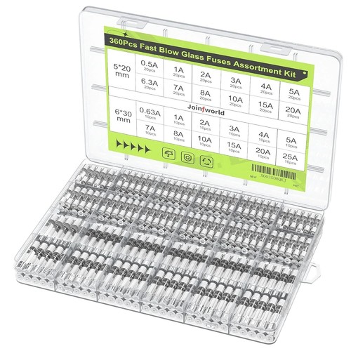 360pcs glass fuse assortment - fuse,