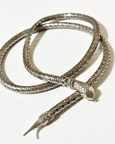 Vintage silver gunmetal mesh - silver,