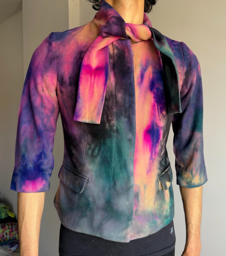 Wool women tie dye jacket - women's,