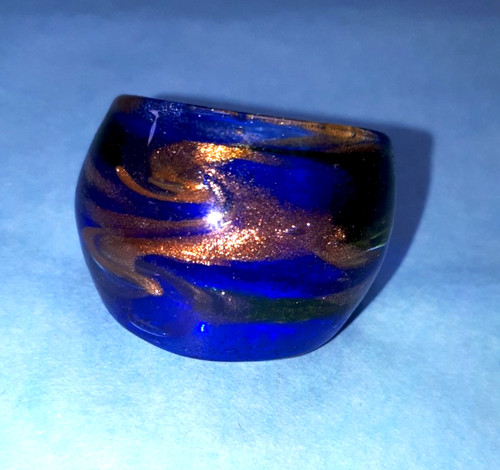 Murano style colbalt blue art - blue,