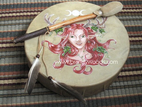 Deer woman shaman - woman, 13"