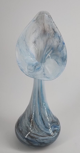 Blue glass tulip - blue,