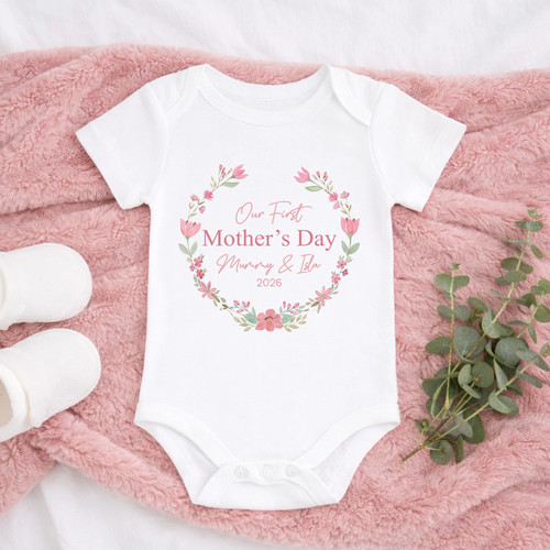 Personalised pink floral - pink,
