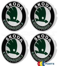 NEW GENUINE SKODA OCTAVIA FABIA 55 MM CENTER WHEEL HUB CAP 4PCS 6U0601151LMHB