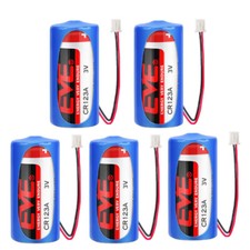 5x CR123A 3.0V 1500mAh Li-ion