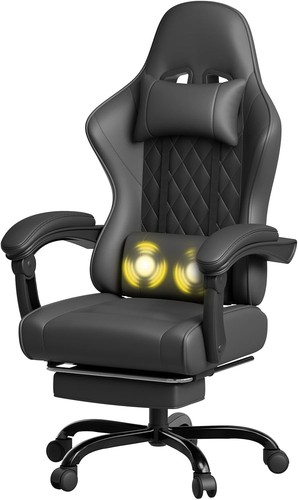 Gaming chair with leather - with, pu