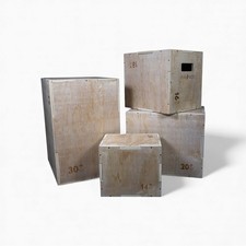 Wooden Plyometric Jump Box Exercise Plyo Jumping Home Gym Fitness Set