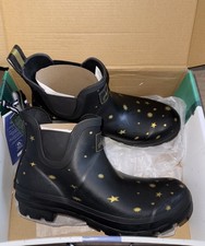 Joules Women  Wellibob  Ankle Wellies  - Black Stars - Adult 7 UK 