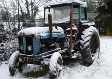 Fordson Super Major Tractor Greeting,  Christmas   blank  Card