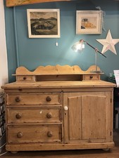 Antique Rustic Pine Sideboard